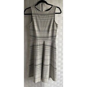 Banana Republic Women's Dress Midi Size 0 Cream Black